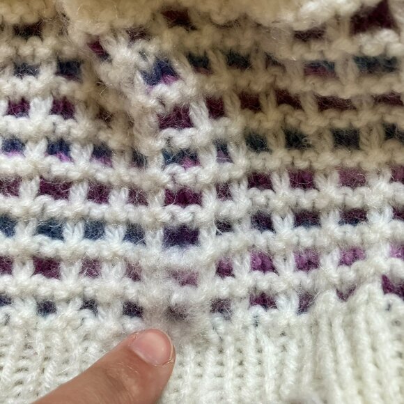 Handmade Baby Hat & Sherpa Slipper Socks Set Size 6-12M | Cream Pink Winter GUC - Picture 12 of 16